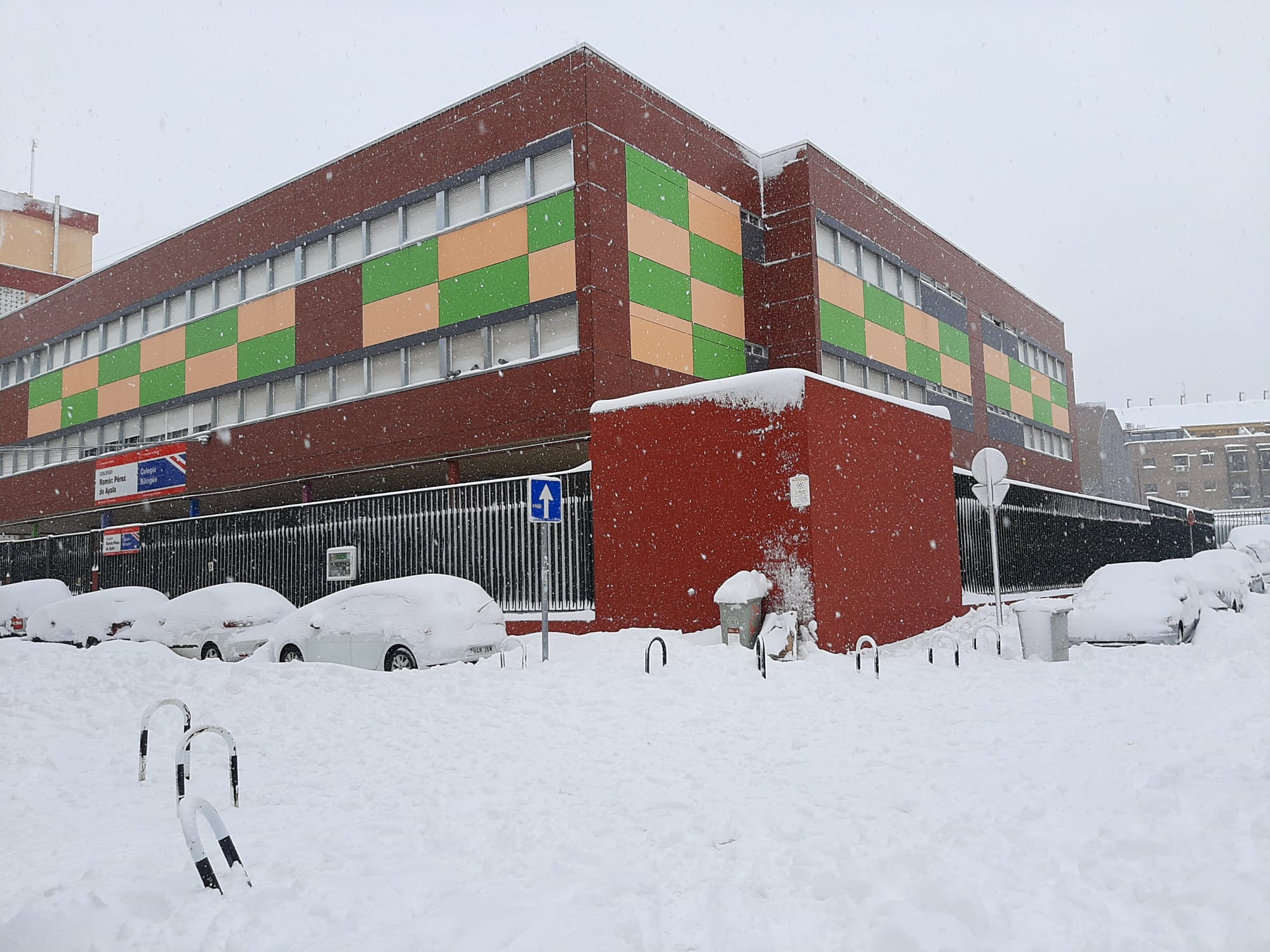 Estampa del Ramón Pérez de Ayala nevado, enero 2021.