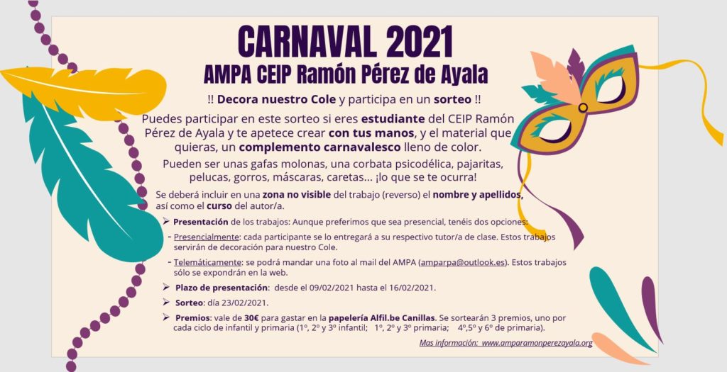 Cartel sorteo carnaval 2021