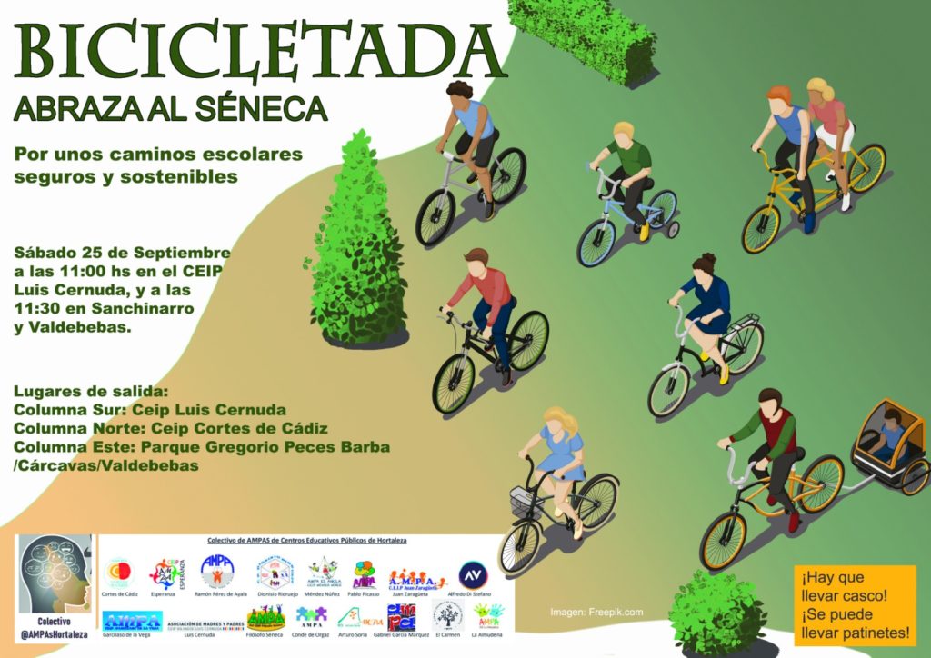 Imagen del cartel publicitario para la bicicletada.